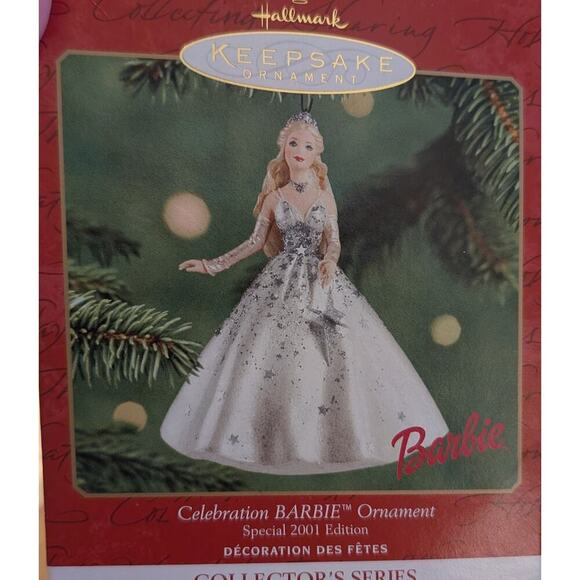 🏖Hallmark Keepsake Ornament 2001 Celebration Barbie - Picture 1 of 3
